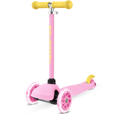 Pink & Yellow - Teeny 3 Wheel Scooter-Scooters-BOLDCUBE Scooters-Yes Bebe