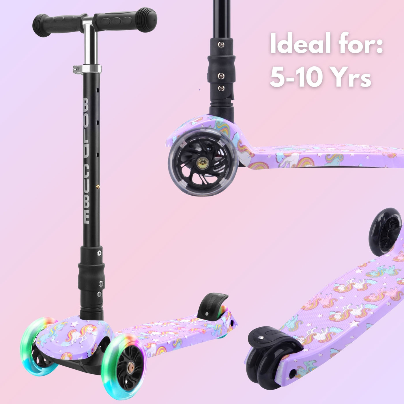 Unicorn Land - Big 3 Wheel Scooter-Scooters-BOLDCUBE Scooters-Yes Bebe