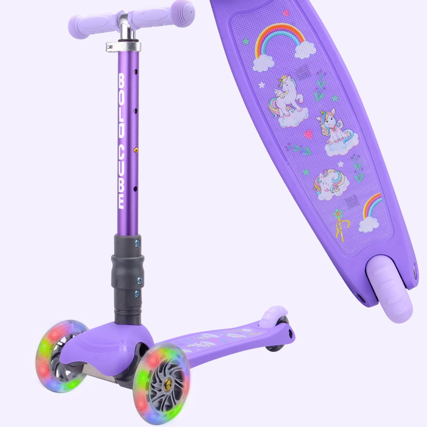 Unicorn - Teeny Fold 3 Wheel Scooter-Scooters-BOLDCUBE Scooters-Yes Bebe