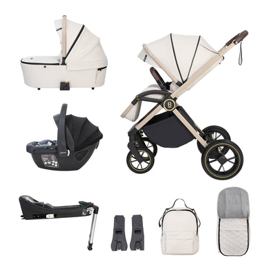 Babymore Kai Travel System Coco with Base-Pushchairs & Prams-Babymore-Sandstone-Yes Bebe