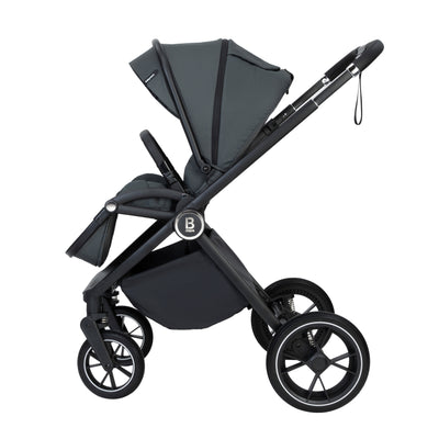 Babymore Kai Travel System Coco with Base-Pushchairs & Prams-Babymore-Forest Grey-Yes Bebe