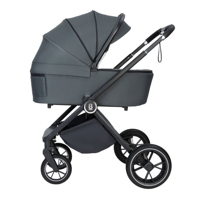 Babymore Kai Travel System Coco with Base-Pushchairs & Prams-Babymore-Forest Grey-Yes Bebe