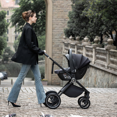 Babymore Kai Travel System Coco with Base-Pushchairs & Prams-Babymore-Forest Grey-Yes Bebe