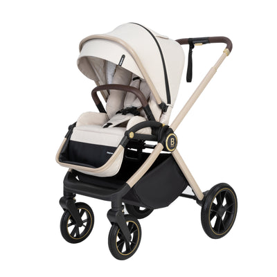 Babymore Kai Travel System Coco with Base-Pushchairs & Prams-Babymore-Sandstone-Yes Bebe