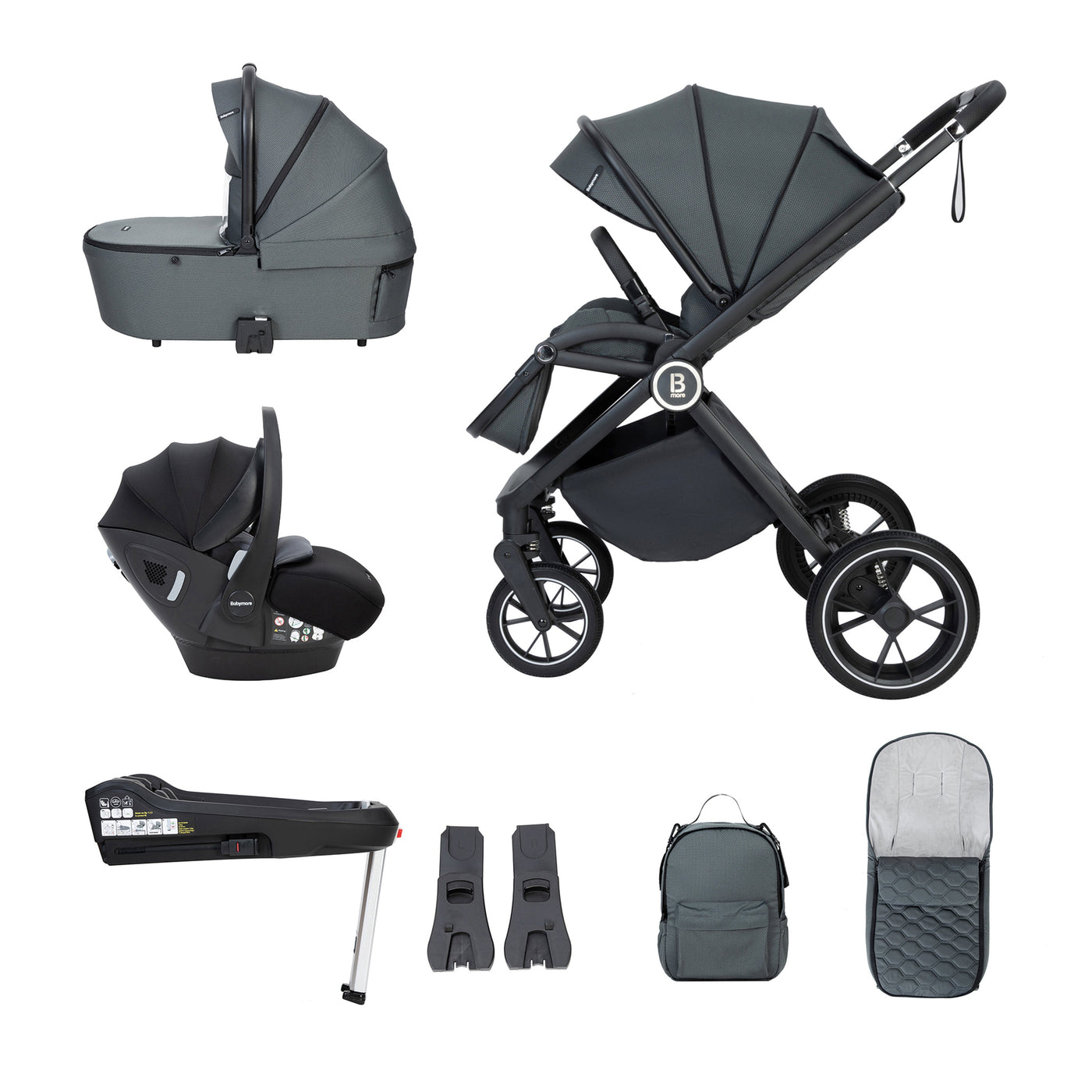 Kai Travel System Pecan with Base-Travel System-Babymore-Sandstone-Yes Bebe