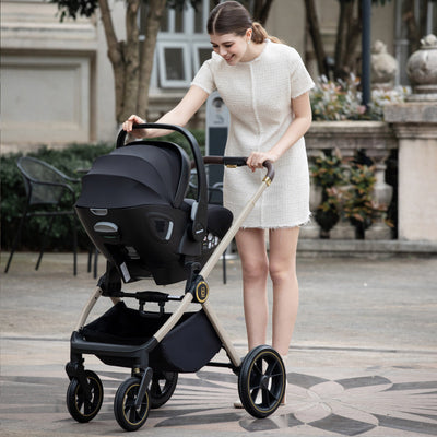 Kai Travel System Pecan with Base-Travel System-Babymore-Sandstone-Yes Bebe