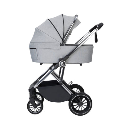 Chia Pram Pushchair-Pushchairs & Prams-Babymore-Pearl Grey-Yes Bebe