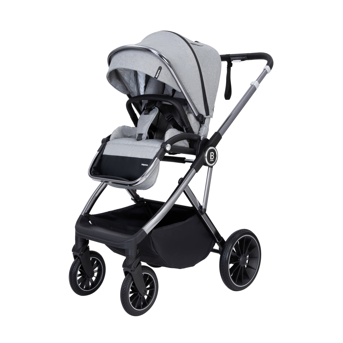 Chia Pram Pushchair-Pushchairs & Prams-Babymore-Pearl Grey-Yes Bebe