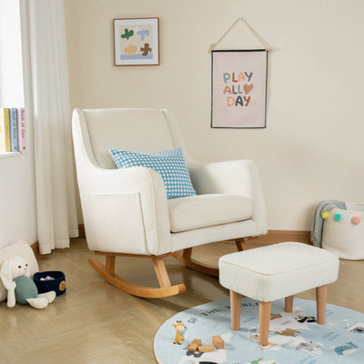 Ida Nursing Chair with Stool-Nursing Chair-Babymore-Yes Bebe