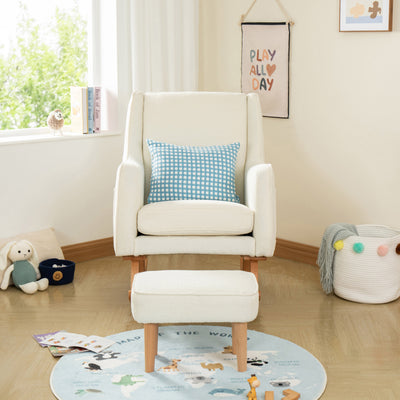 Ida Nursing Chair with Stool-Nursing Chair-Babymore-Yes Bebe