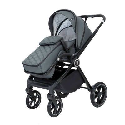 Kai Pram Pushchair-Pushchairs & Prams-Babymore-Forest Grey-Yes Bebe