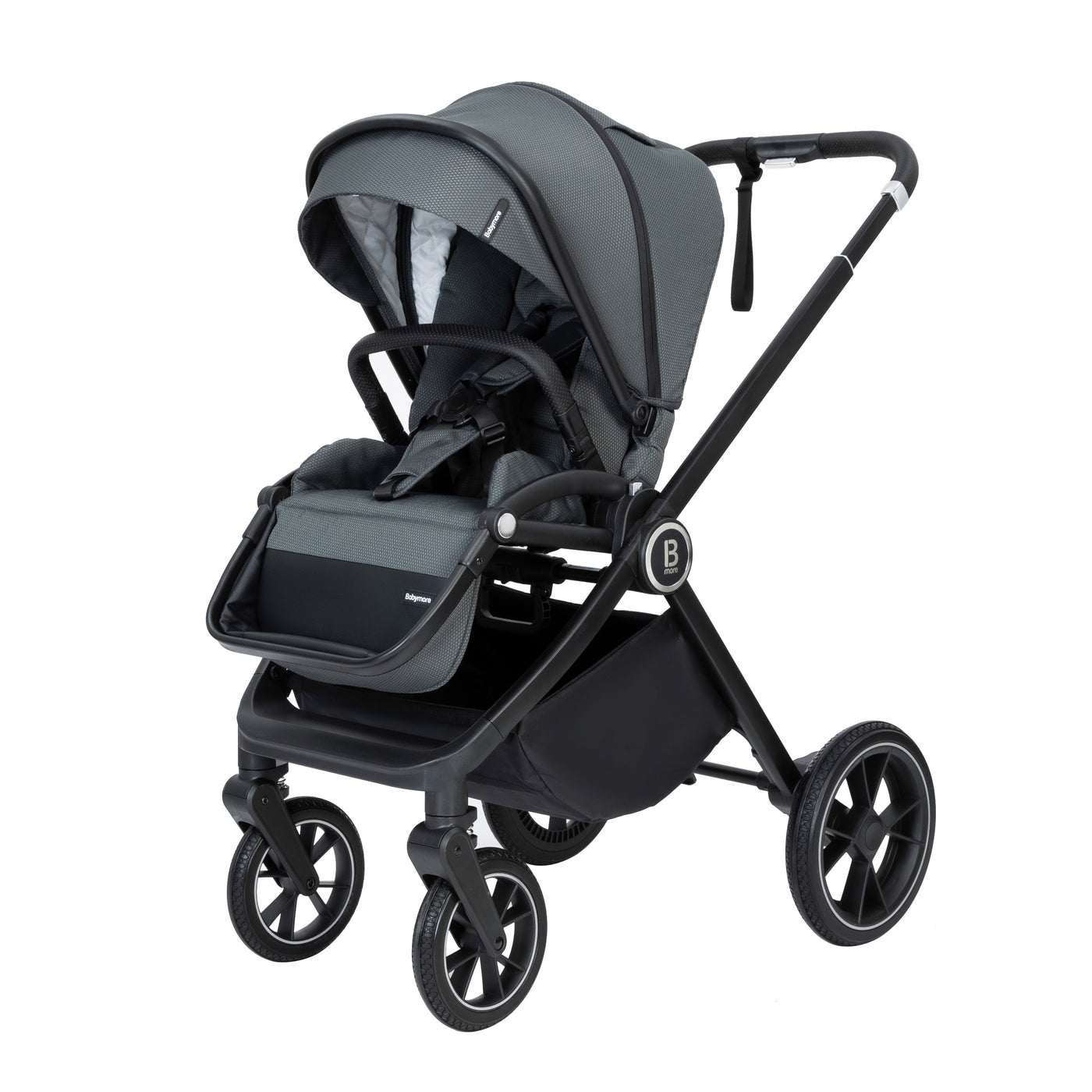 Kai Pram Pushchair-Pushchairs & Prams-Babymore-Forest Grey-Yes Bebe