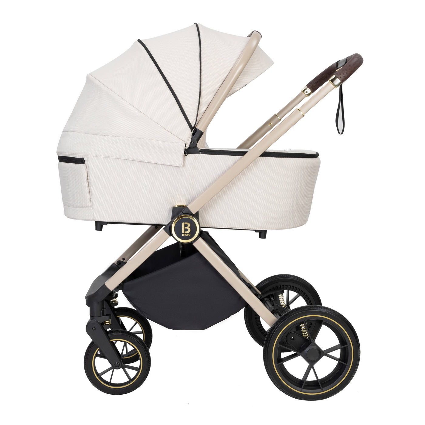 Kai Pram Pushchair-Pushchairs & Prams-Babymore-Sandstone-Yes Bebe