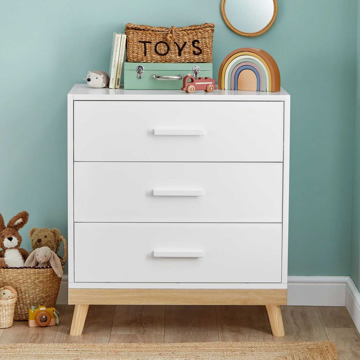 Mona Nursery Chest Changer - White-Baby & Toddler Furniture-Babymore-Yes Bebe