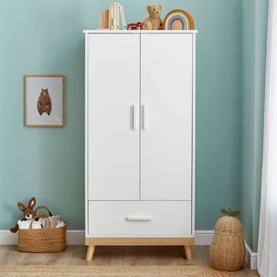 Mona Nursery Wardrobe - White-Baby & Toddler Furniture-Babymore-Yes Bebe