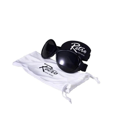 Retro Baby Banz Wrap Around Sunglasses 0-2 years-Sunglasses-Banz-Black-Yes Bebe