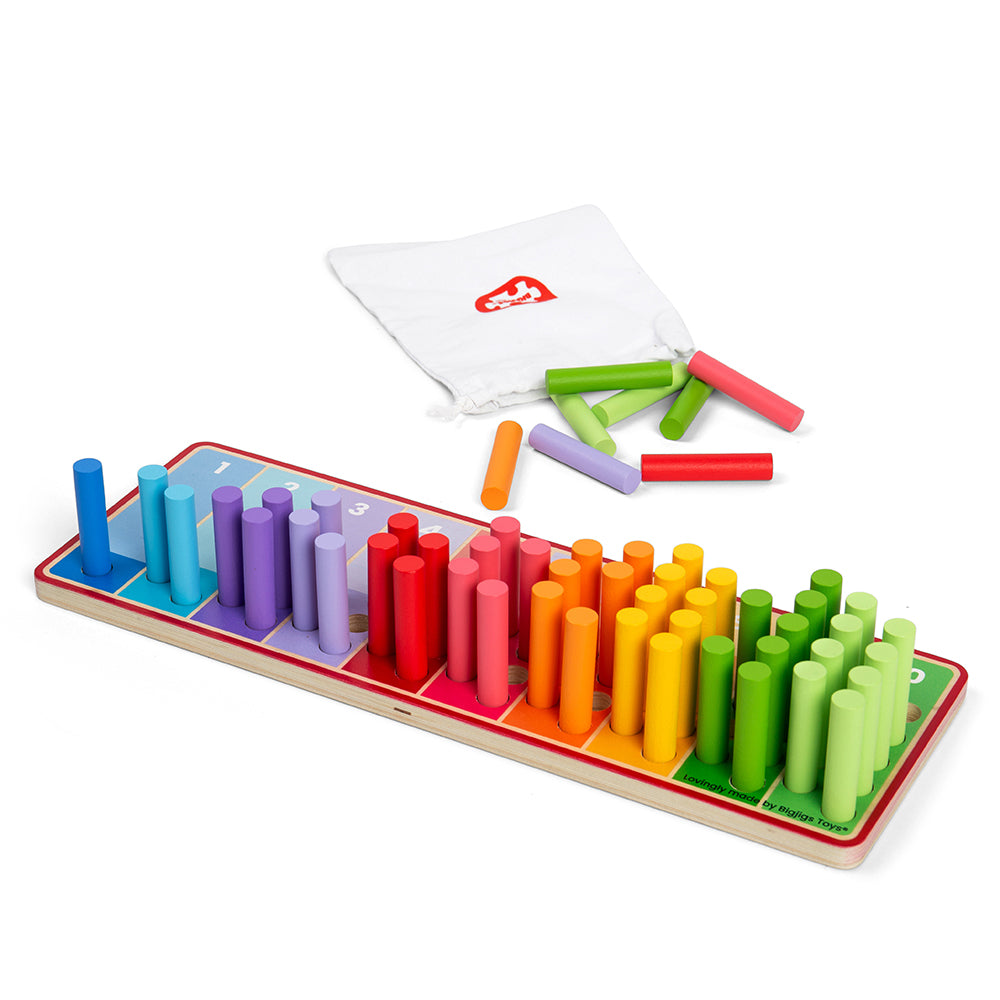 Rainbow Counting Sticks-Bigjigs Toys-Yes Bebe