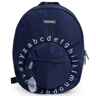 Kids School Backpack ABC-Backpacks-CHILDHOME-Navy & White-Yes Bebe