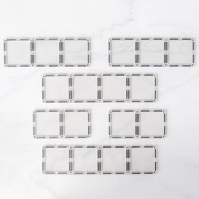 Magnetic Tiles Clear Rectangle Pack - 12 Pieces-Magnetic Tiles-Connetix-Yes Bebe