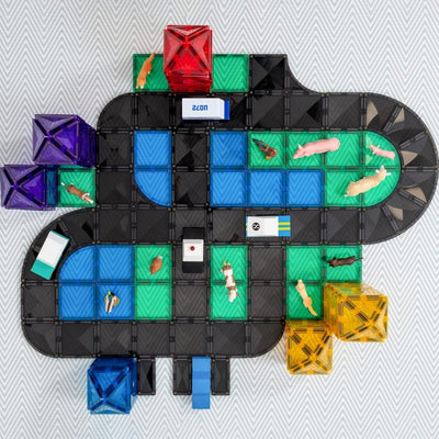 Magnetic Tiles Creative Roads Pack - 48 Pieces-Magnetic Tiles-Connetix-Yes Bebe