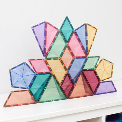 Magnetic Tiles Pastel Shape Expansion Pack - 48 Pieces-Magnetic Tiles-Connetix-Yes Bebe