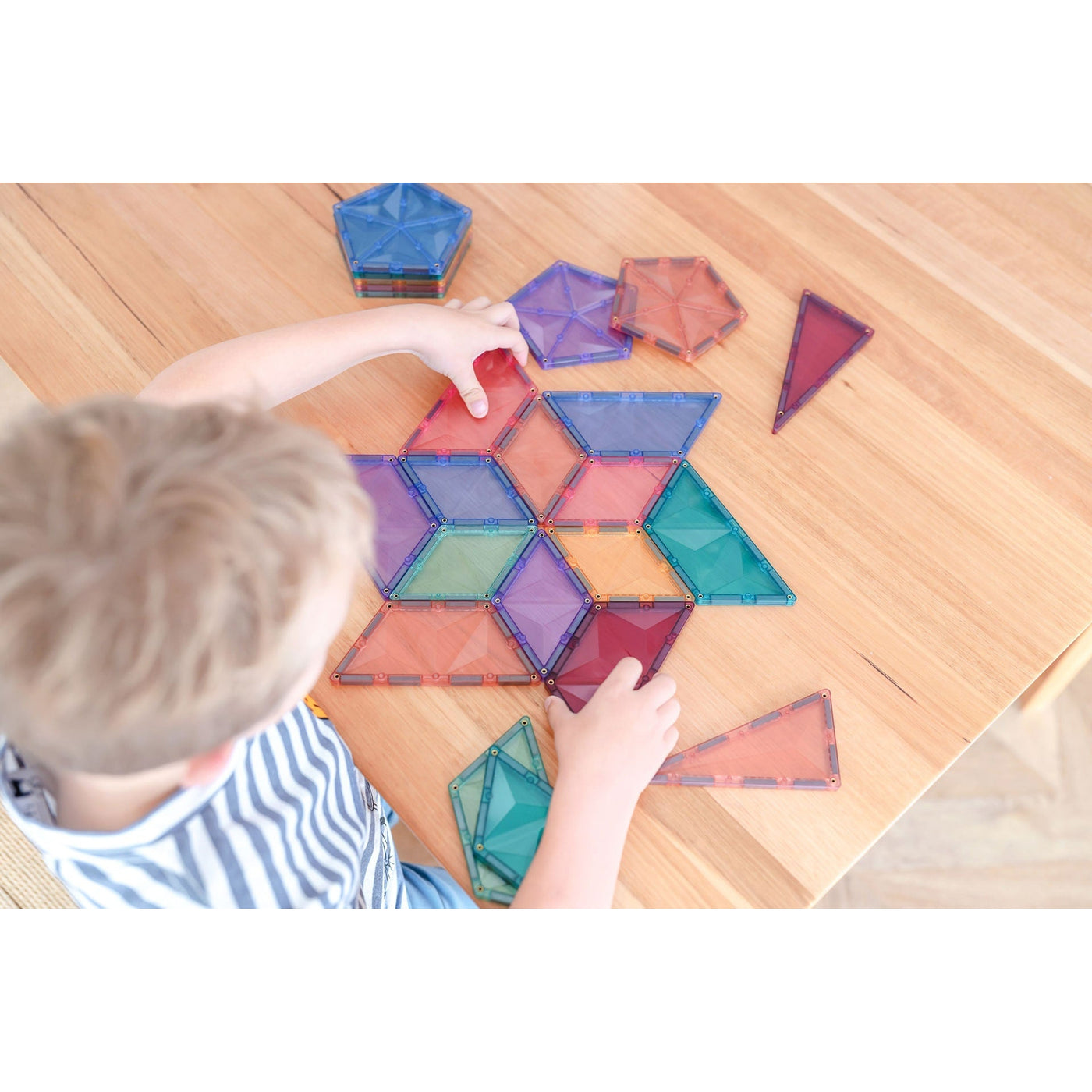 Magnetic Tiles Pastel Shape Expansion Pack - 48 Pieces-Magnetic Tiles-Connetix-Yes Bebe