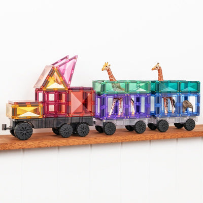 Magnetic Tiles Pastel Transport Pack - 50 Pieces-Magnetic Tiles-Connetix-Yes Bebe