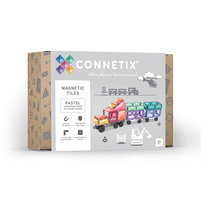 Magnetic Tiles Pastel Transport Pack - 50 Pieces-Magnetic Tiles-Connetix-Yes Bebe