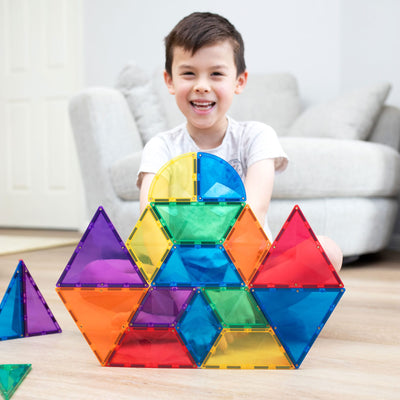 Magnetic Tiles Rainbow Shape Expansion Pack - 36 Pieces-Magnetic Tiles-Connetix-Yes Bebe