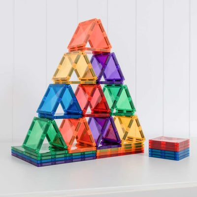 Magnetic Tiles Rainbow Square Pack - 42 Pieces-Magnetic Tiles-Connetix-Yes Bebe