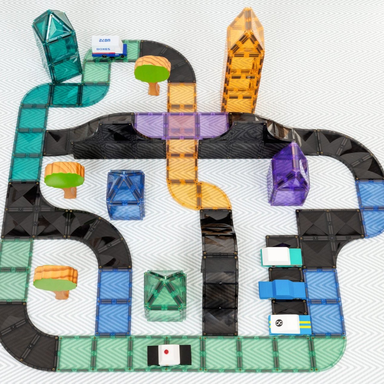 Magnetic Tiles Ramps & Intersections Pack - 16 Pieces-Magnetic Tiles-Connetix-Yes Bebe