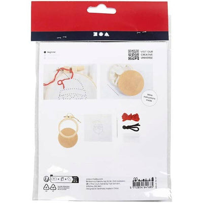 DIY embroidery kit - Santa Claus - White-Creativ Company-Yes Bebe