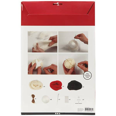 DIY felting kit - Christmas balls - 6 pcs-Creativ Company-Yes Bebe