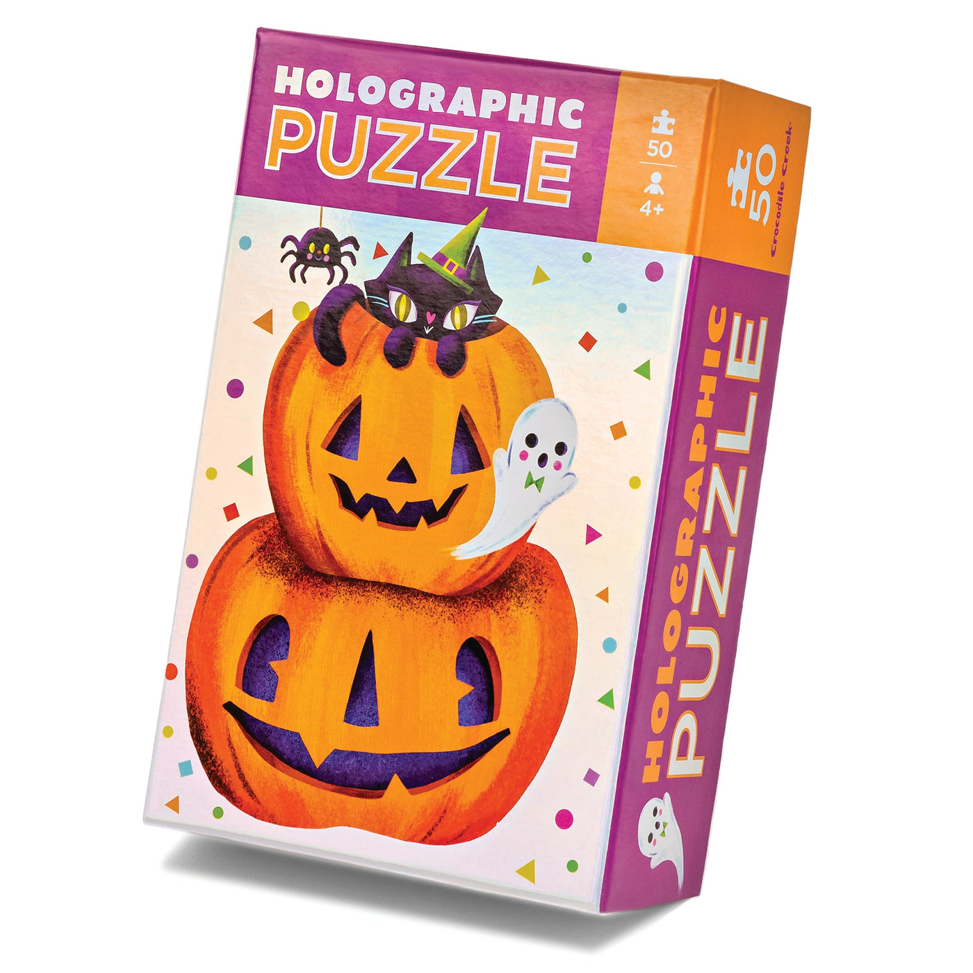 Holographic Pumpkin 50 Piece Puzzle-Jigsaw Puzzles-Crocodile Creek-Yes Bebe