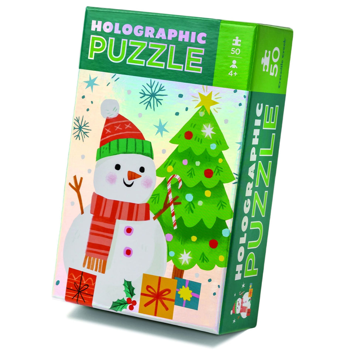Holographic Snowman - 50 Piece Puzzle-Jigsaw Puzzles-Crocodile Creek-Yes Bebe