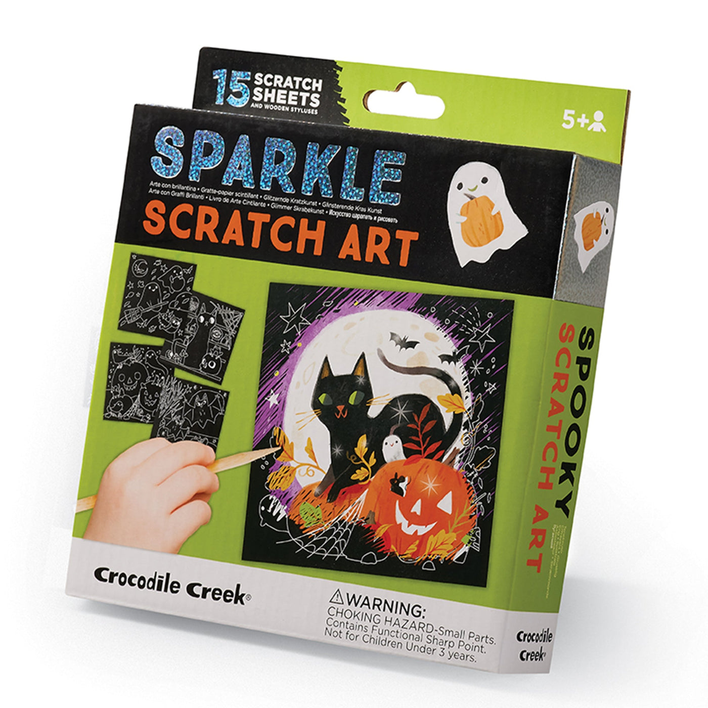 Sparkle Scratch Art - Spooky Halloween-Scratch Art Kits-Crocodile Creek-Yes Bebe