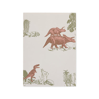 Classic Dino Wallpaper - Pink Green