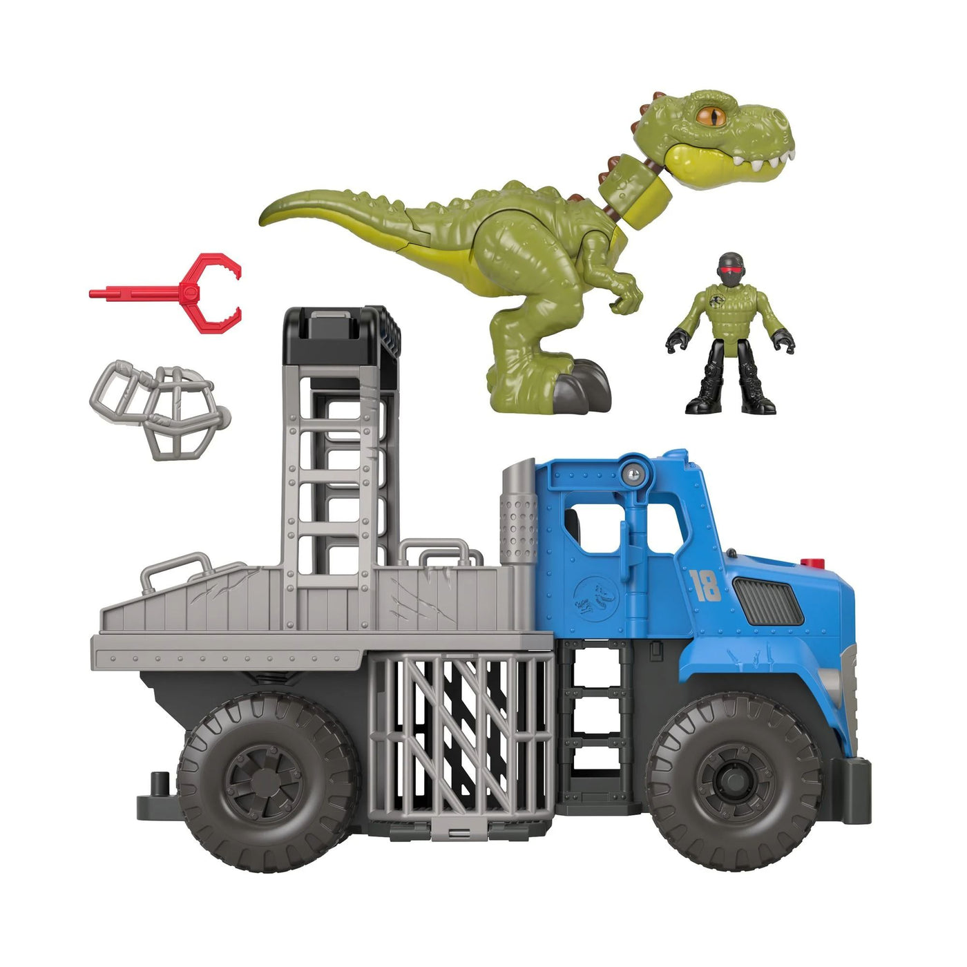 Fisher Price Imaginext Jurassic World Dominion Break Out Dino Hauler-Dolls, Playsets & Toy Figures-Fisher Price-Yes Bebe