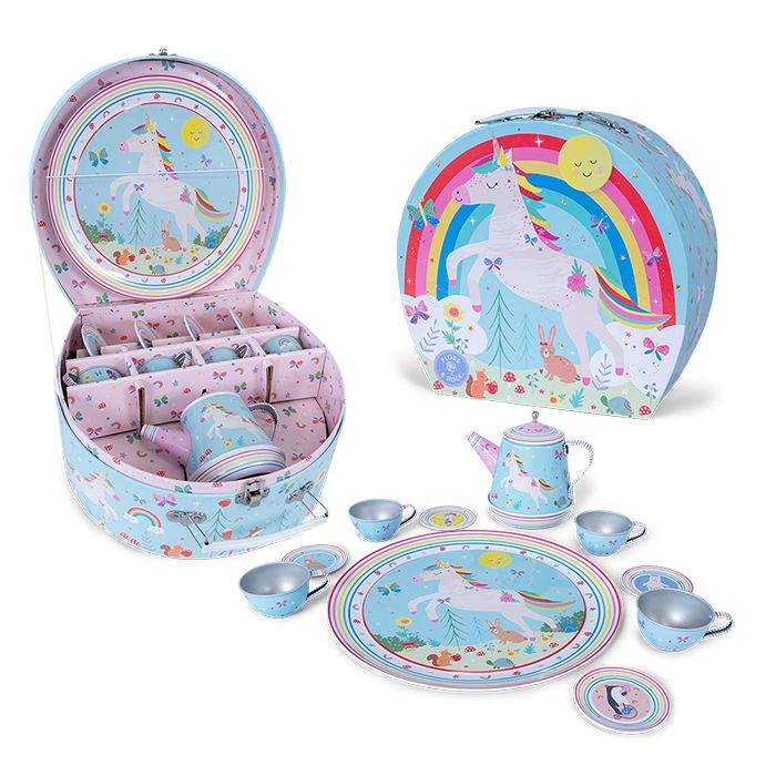 11 Piece Musical Tea Set - Rainbow Fairy-Kitchen and Tea Sets-Floss & Rock-Yes Bebe