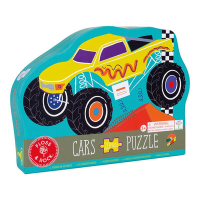 20 Piece Shaped Jigsaw In Shaped Box - Cars-20 Piece Puzzles-Floss & Rock-Yes Bebe