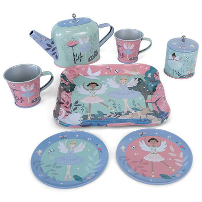 9 Piece Tin Tea Set - Enchanted-Kitchen and Tea Sets-Floss & Rock-Yes Bebe