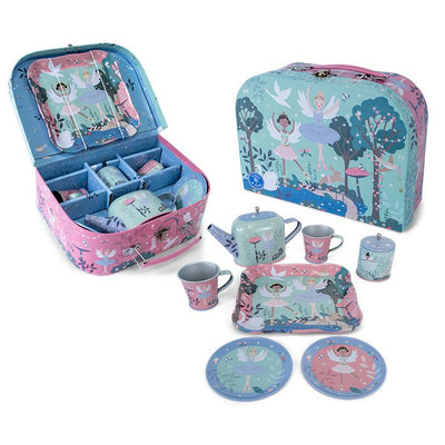 9 Piece Tin Tea Set - Enchanted-Kitchen and Tea Sets-Floss & Rock-Yes Bebe