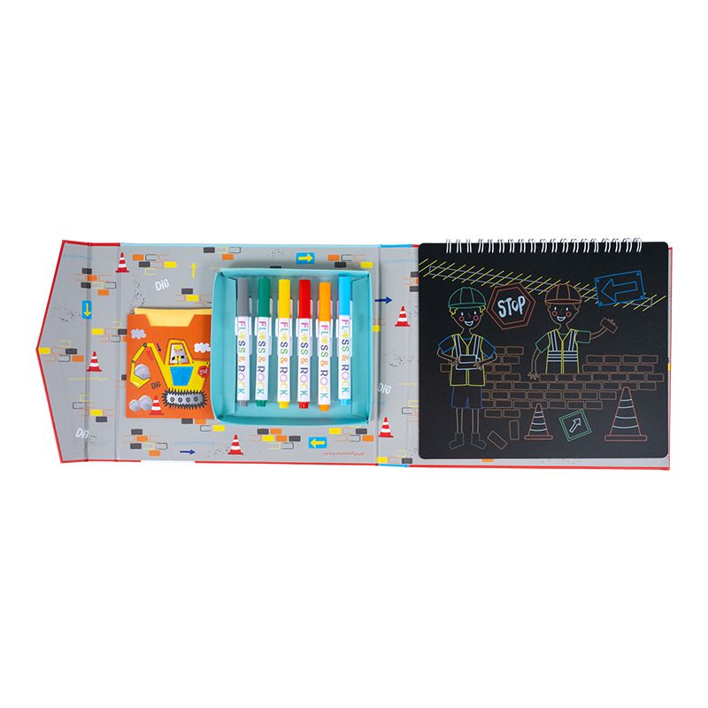 Chalk Board Sketchbook - Construction-Creative Art-Floss & Rock-Yes Bebe