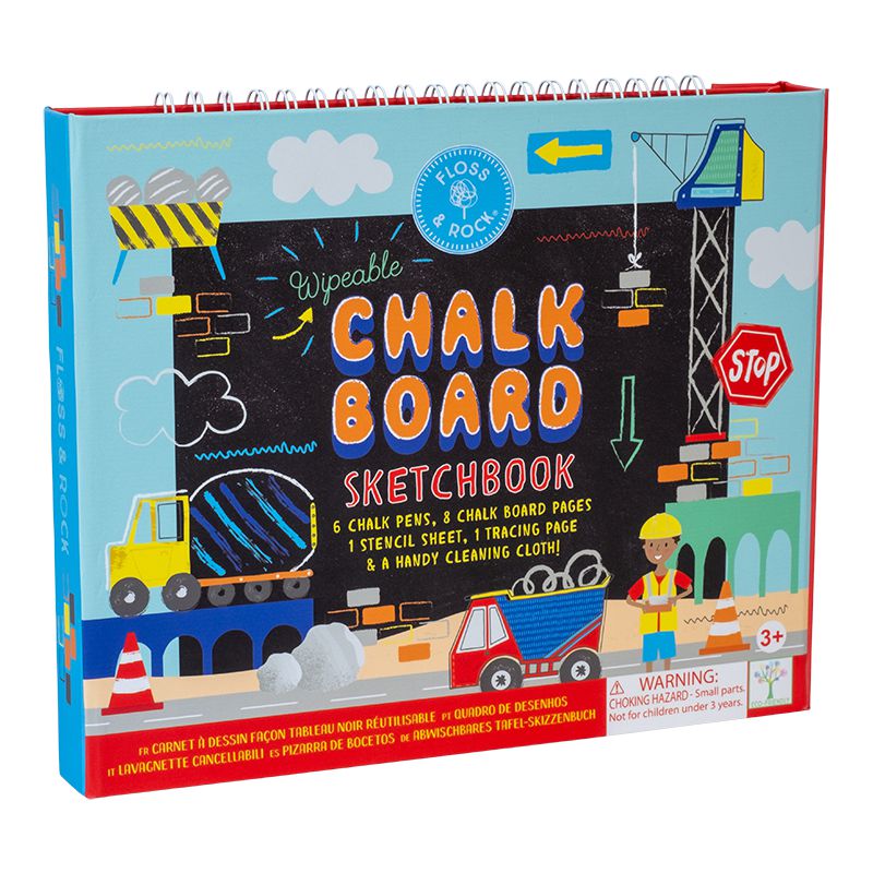 Chalk Board Sketchbook - Construction-Creative Art-Floss & Rock-Yes Bebe