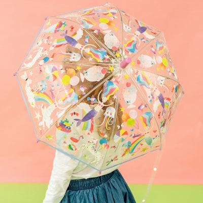Clear Colour Changing Umbrella - Fantasy-Magic Umbrellas-Floss & Rock-Yes Bebe