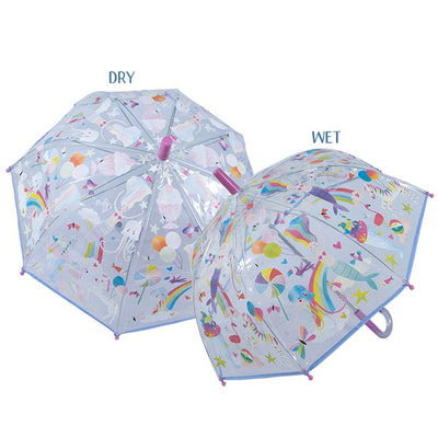 Clear Colour Changing Umbrella - Fantasy-Magic Umbrellas-Floss & Rock-Yes Bebe