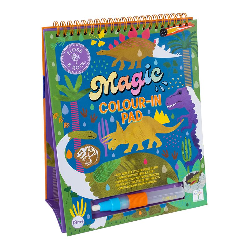 Magic Colour Changing Watercard Easel And Pen - Dinosaur-Magic Water Easel Pads-Floss & Rock-Yes Bebe