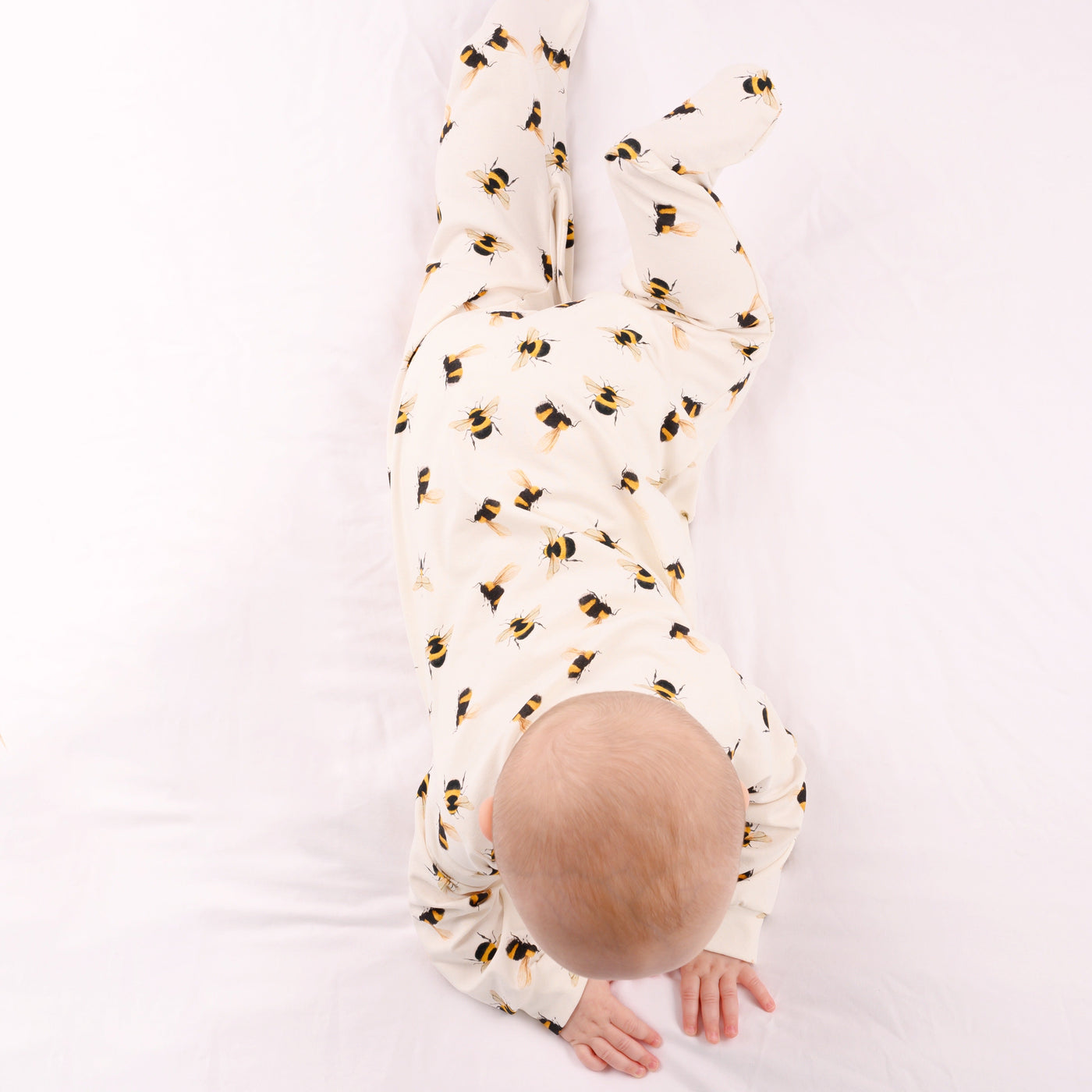 Bee Print Cotton Sleepsuit-Sleepsuit-Fred & Noah-Yes Bebe