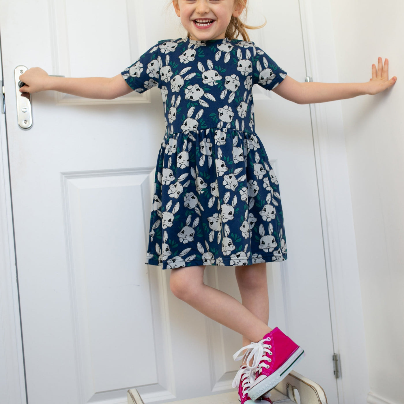 Bunny Print Dress-Dresses-Fred & Noah-Yes Bebe