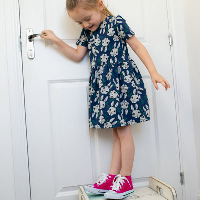 Bunny Print Dress-Dresses-Fred & Noah-Yes Bebe